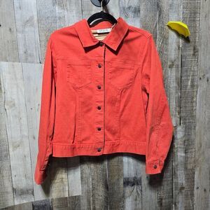 Selene Sport Vintage Burnt Orange Button Up Shirt Jacket Shacket